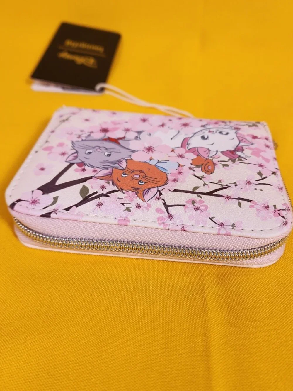 Loungefly Disney The Aristocats Kittens Cherry Blossom Marie Zip Wallet NEW